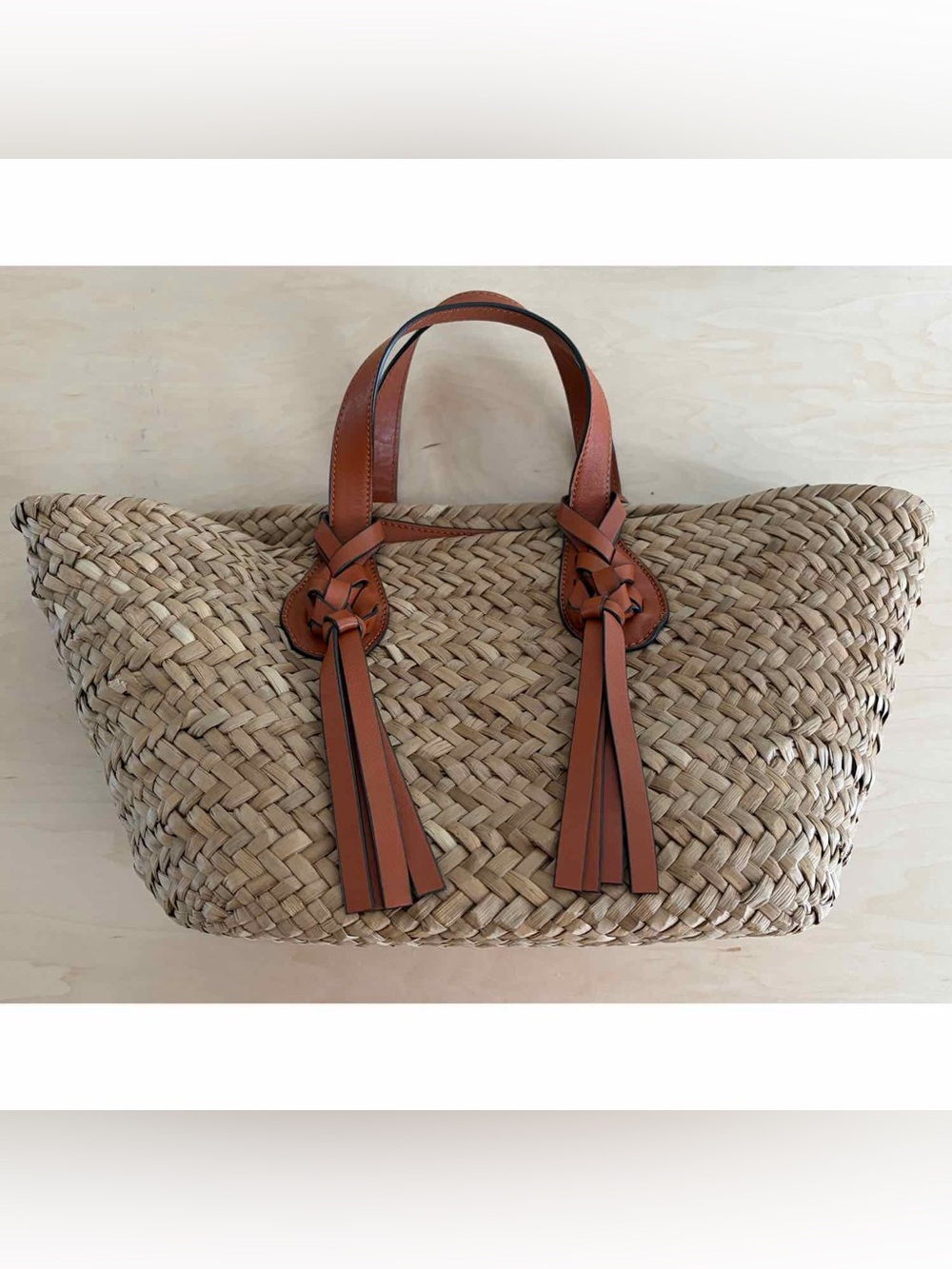 Ulla Johnson Leather and Straw Tote